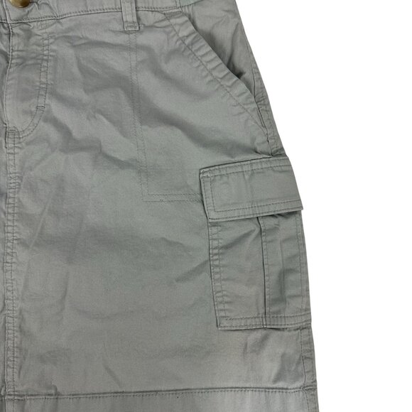 Lee Womens Gray Mid Rise Regular Fit Cargo Skort With Pockets Size 10 Medium - Picture 3 of 10